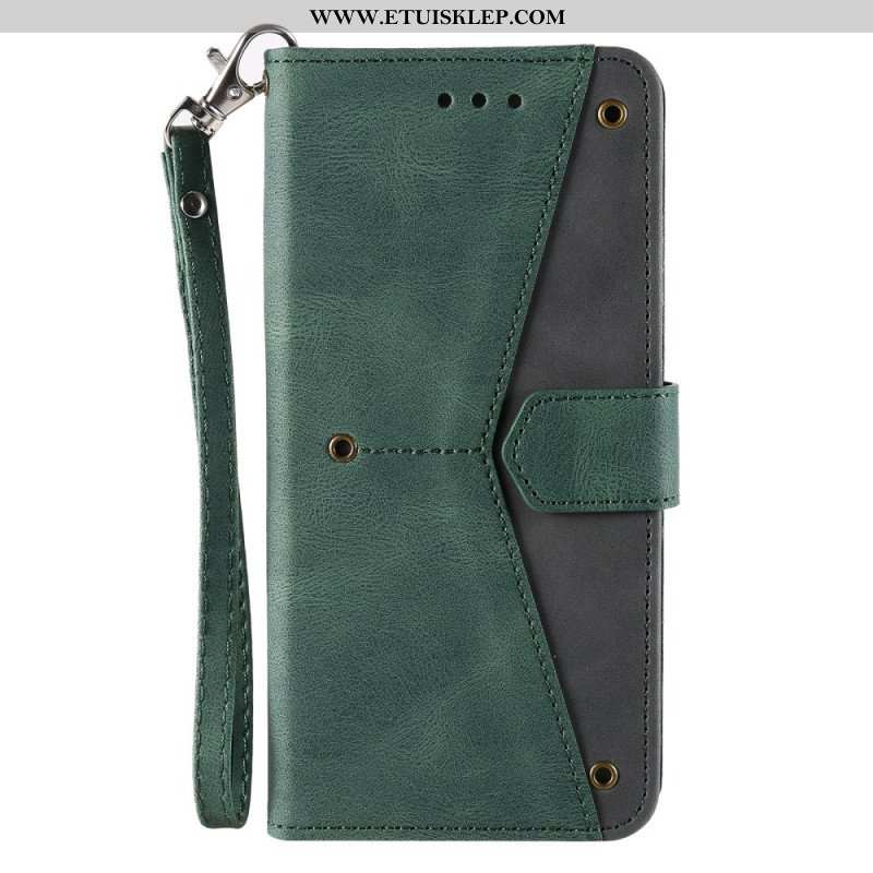 Etui Folio do Samsung Galaxy S23 Ultra 5G Szwy W Dotyku